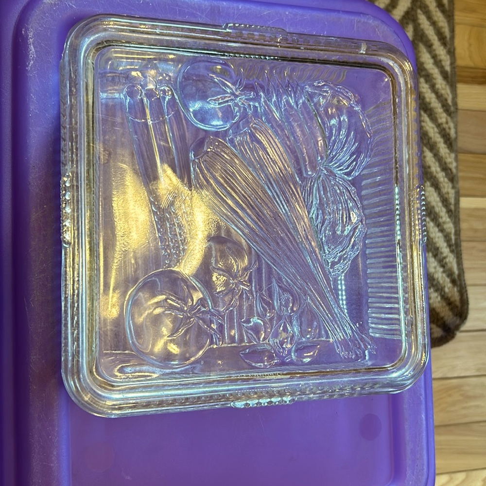 1930 federal glass block square refrigerator container Vintage